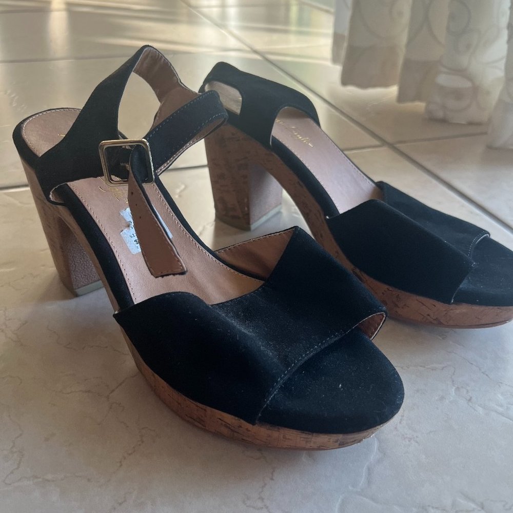 Black Wedge Heels